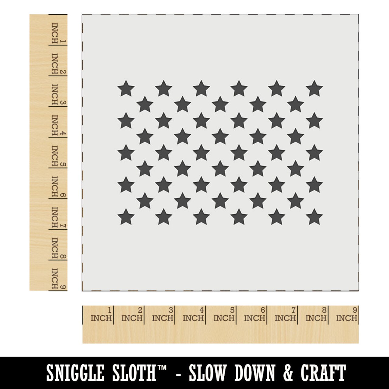 50 Stars to the American Flag USA United States Wall Cookie DIY Craft  Reusable Stencil